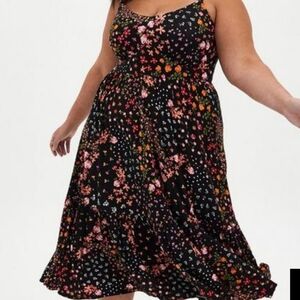 Black Torrid size 1 midi dress